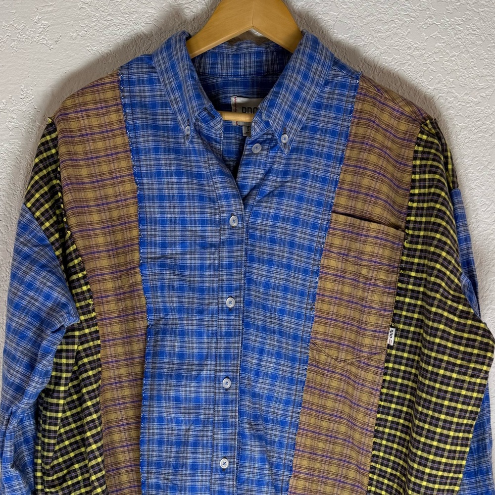 Bdg Patchwork Plaid Oversized Button Down Shirt W… - image 2